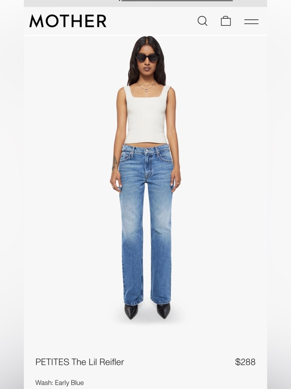 MOTHER Petites Lil Reifler jeans